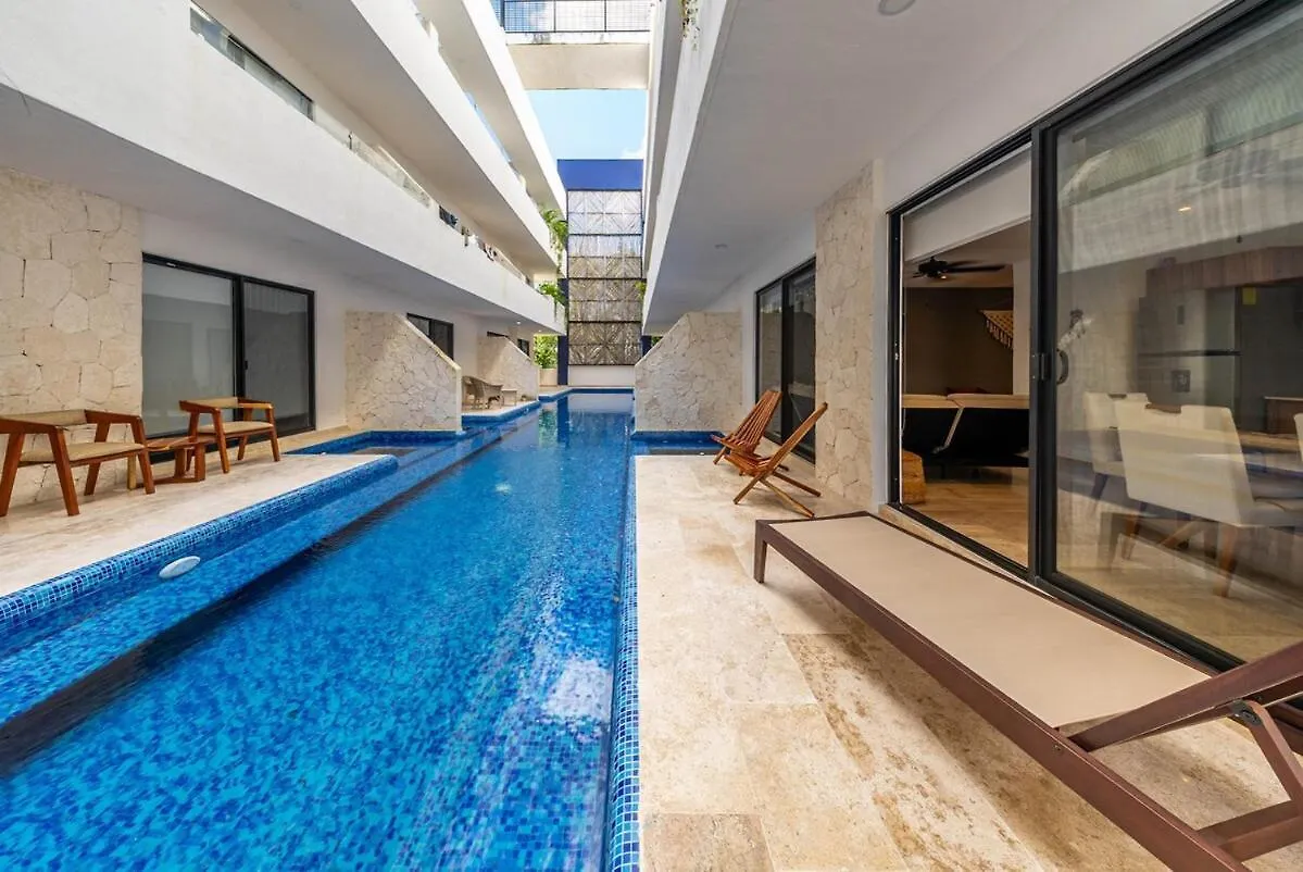 公寓 Luxury Stay Private Pool And Movie Theater Retreat 图卢姆 墨西哥