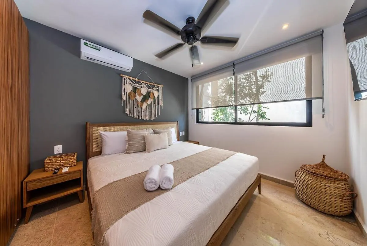 公寓 Luxury Stay Private Pool And Movie Theater Retreat 图卢姆 墨西哥